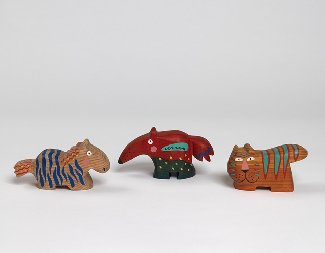 Jim Edmiston's Zebra, Anteater and Tiger feature in the Great and Small: Crafted Creatures exhibition at Rugby Art Gallery and Museum. (Credit: Crafts Council Collection. Photo by Todd-White Art Photography).