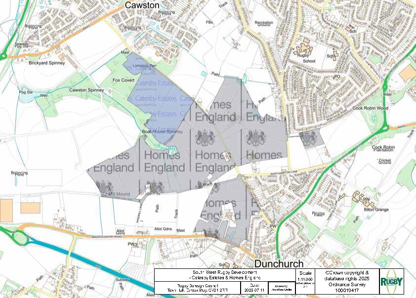 map showing indicative boundaries of application sites